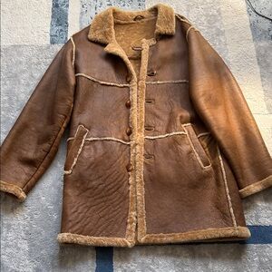 Wilsons Leather Brown Shearling Coat